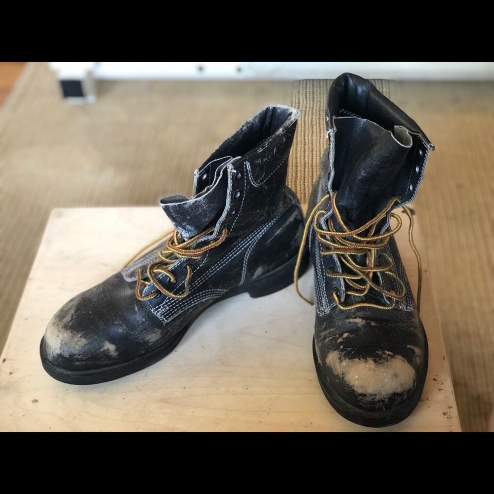 Movie Stock Aged Construction Boot